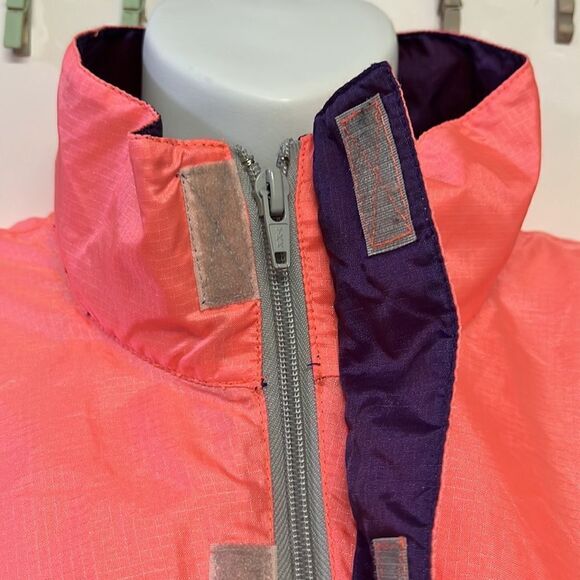 L.L. Bean Salmon/Grey HalfZip Pullover Long Sleeve Adjustable Windbreaker-Medium - Picture 3 of 16